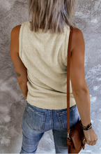 Load image into Gallery viewer, ALWAYS BE HAPPY KHAKI RIBBED TANK