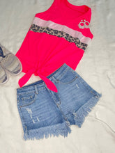 Load image into Gallery viewer, ON THE BRIGHTER SIDE NEON PINK LEOPARD TANK TOP