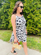 Load image into Gallery viewer, THE KEY TO HAPPINESS WHITE LEOPARD ANIMAL PRINT DRESS