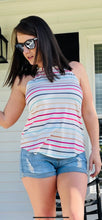 Load image into Gallery viewer, FIRST IMPRESSION MULTI STRIPED TANK TOP