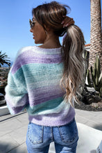 Load image into Gallery viewer, GO YOUR OWN WAY MULTI STRIPED SWEATER