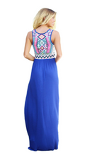 Load image into Gallery viewer, AZTEC FOR DAYS ROYAL BLUE MAXI DRESS
