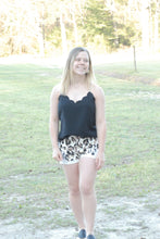 Load image into Gallery viewer, LET&#39;S GO BAREFOOT DISTRESSED LEOPARD PRINT SHORTS
