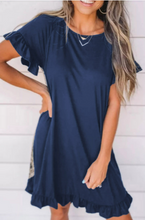 Load image into Gallery viewer, ENDLESS NIGHTS NAVY BLUE PRINTED DRESS
