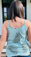 Load image into Gallery viewer, PATH TO THE TROPICS MINT PALM TANK TOP
