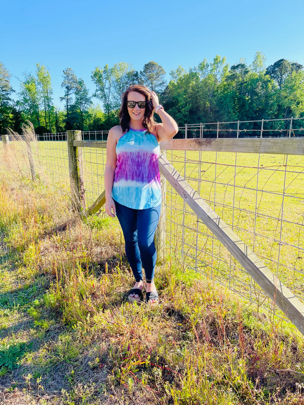 STAY PLAYFUL TIE DYE TANK TOP