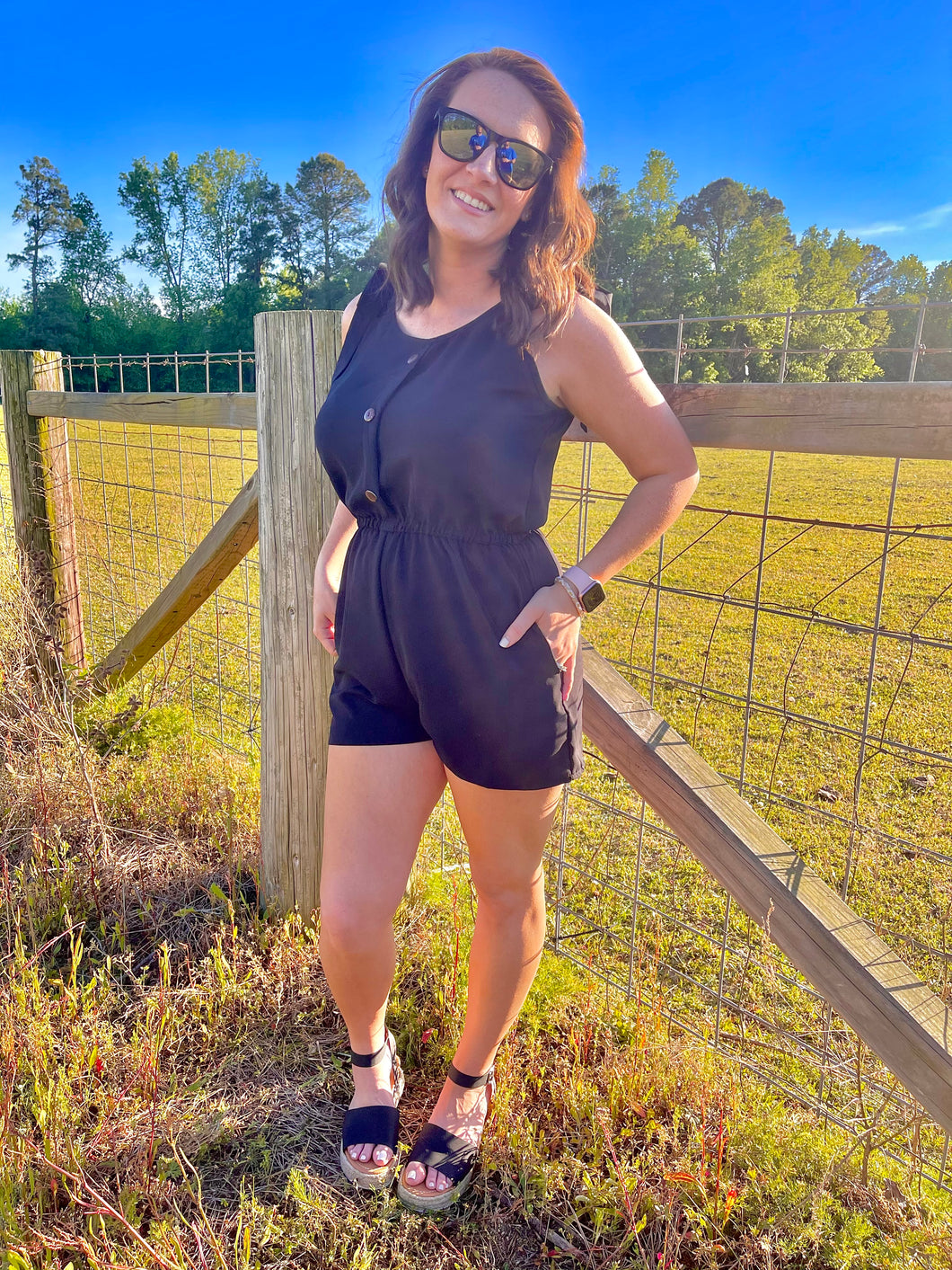 CHASING DREAMS BLACK ROMPER