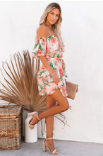 Load image into Gallery viewer, SOAK UP THE SUN FLORAL RUFFLE DRESS
