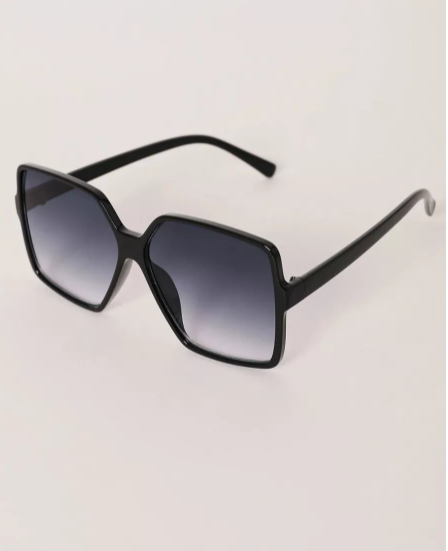 ALWAYS BE FEARLESS OVERSIZE SUNGLASSES BLACK